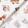Cotton Cretonne Playful Dogs – medium brown/ivory,  thumbnail number 4