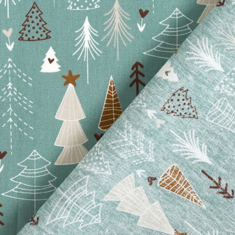 Cotton Poplin minimalist fir trees – reed, image number 4