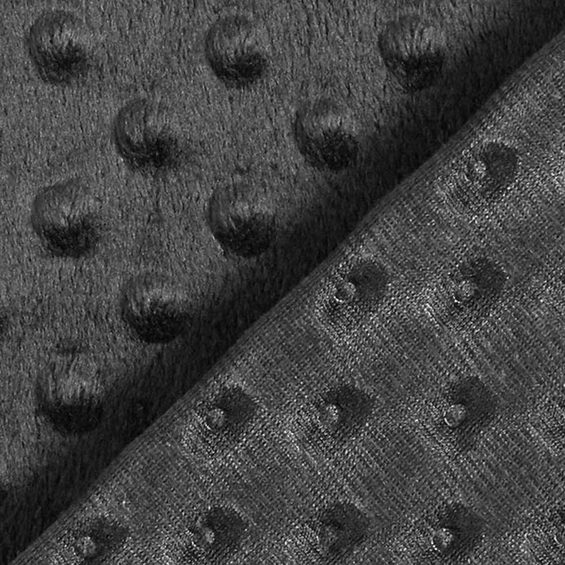 Cosy Fleece Embossed Dots – black,  image number 4