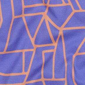 Cotton voile Town | Nerida Hansen – blue lilac/peach orange, 