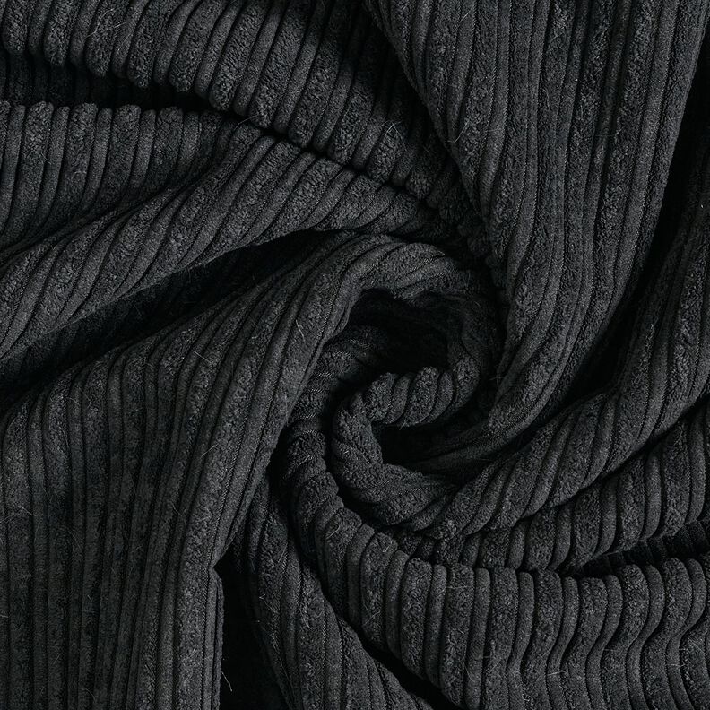 Corduroy with faux fur backing – black,  image number 3