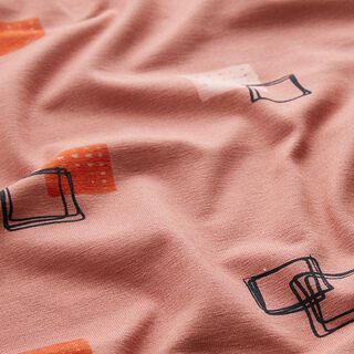 GOTS Cotton Jersey Squares | Tula – dusky pink, 