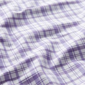 Cotton Stretch Check – white/lavender, 