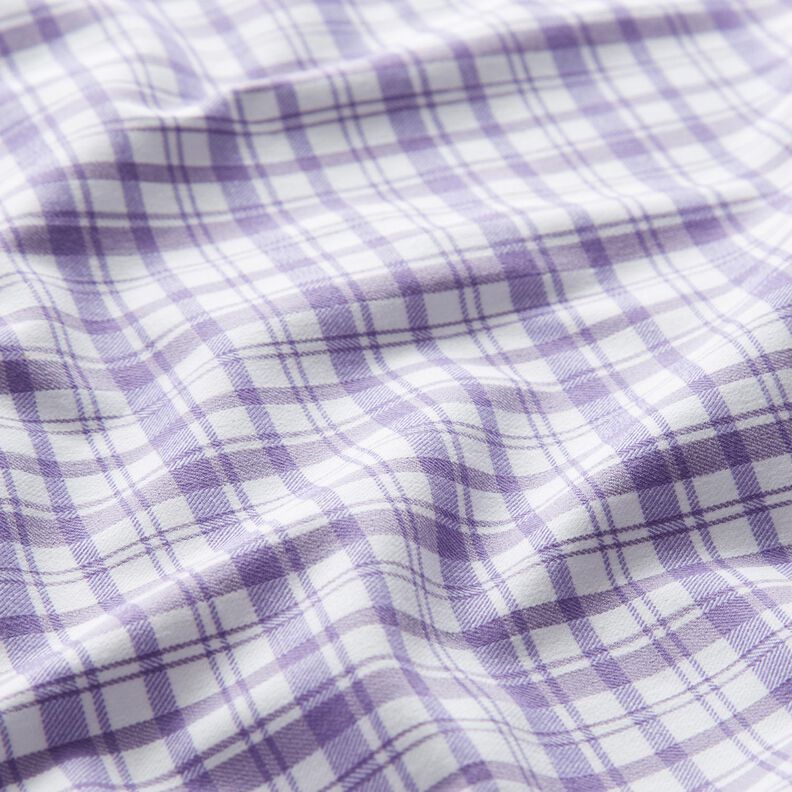 Cotton Stretch Check – white/lavender,  image number 2