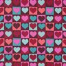 Cotton Poplin Diamond hearts | Poppy Fabrics – burgundy,  thumbnail number 1