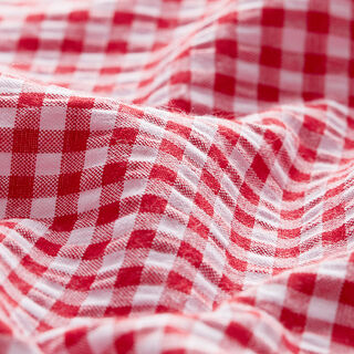 Seersucker Gingham Cotton Blend – red, 