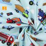 Cotton Cretonne Vehicles – light blue,  thumbnail number 2