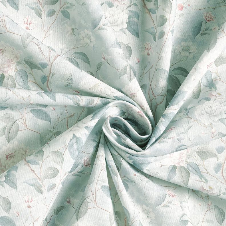 Cotton Poplin Fine Floral Twigs – silver blue, image number 3