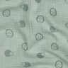 Double Gauze/Muslin Hedgehog | Poppy Fabrics – pale mint/dark green,  thumbnail number 2