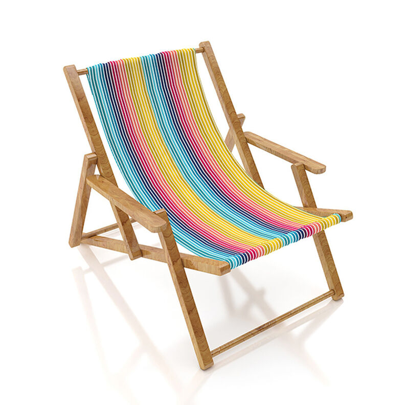 Outdoor Deckchair fabric Longitudinal stripes 45 cm – turquoise,  image number 4