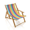 Outdoor Deckchair fabric Longitudinal stripes 45 cm – turquoise,  thumbnail number 4