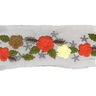 Floral Embroidery Tulle Ribbon  – brown/red,  thumbnail number 1