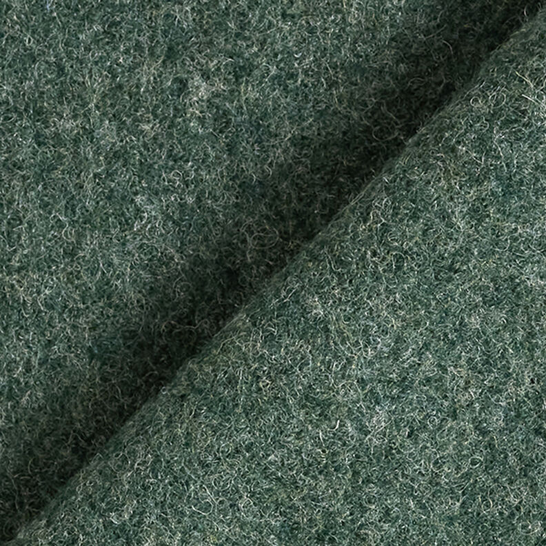 Fulled woollen loden Mottled – dark green,  image number 3