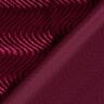 Stretch velvet embossed waves – burgundy,  thumbnail number 4