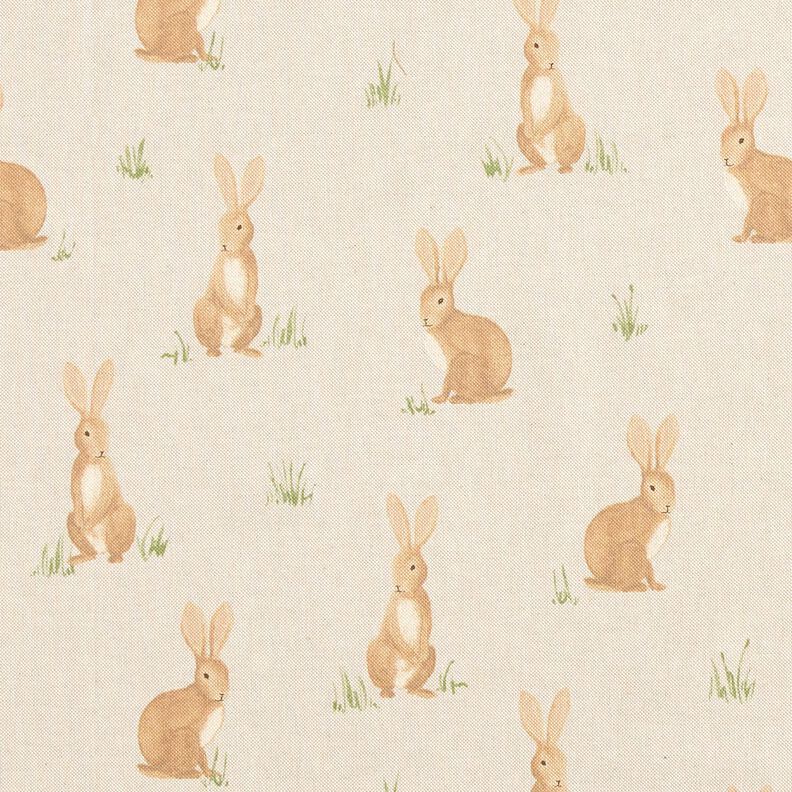 Decor Fabric Half Panama hares – natural/light brown,  image number 1