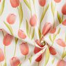 Decor Fabric Half Panama Tulips – ivory/lobster,  thumbnail number 3