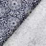 Cotton Cretonne floral mandala – white/midnight blue,  thumbnail number 4
