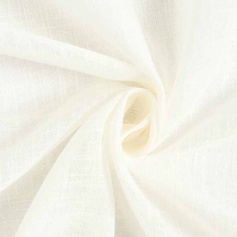 Curtain Fabric Voile Linen Look 300 cm – offwhite,  image number 1