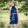 Cotton Jersey gradient butterflies | Glitzerpüppi – midnight blue,  thumbnail number 9