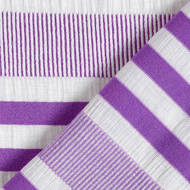 Crushed viscose jersey – white/lilac,  image number 5