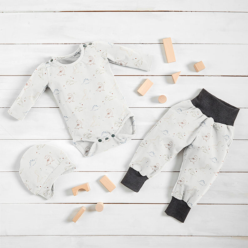 Cotton Jersey baby dinosaurs – offwhite,  image number 6