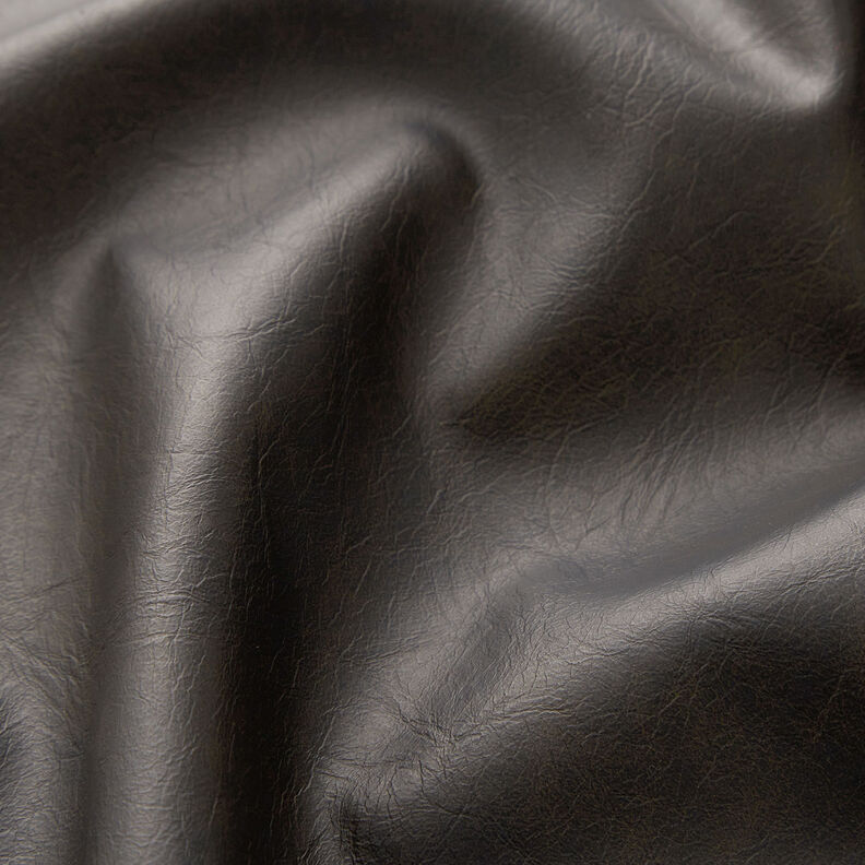 Plain vintage look faux leather – black,  image number 3
