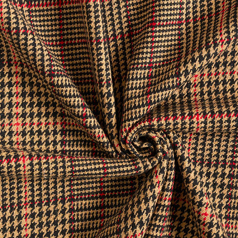 Glen Plaid Cotton Coating Fabric – mocca, image number 3