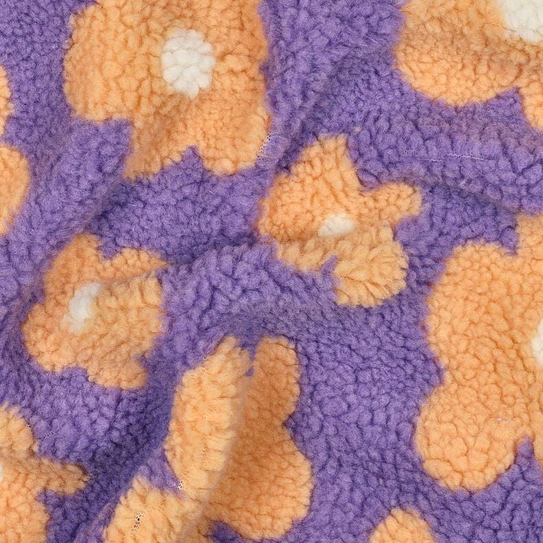 Teddy Fur Flowers | Poppy Fabrics &ndash; lavender/apricot,  image number 2