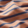 Narrow & Wide Stripes Cotton Jersey – copper/denim blue,  thumbnail number 2