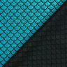 Foil Jersey Mermaid scales – black/turquoise,  thumbnail number 4