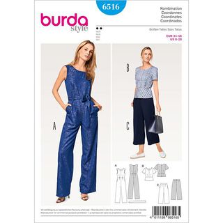 Jumpsuit / Top /Pants, Burda 6516, 