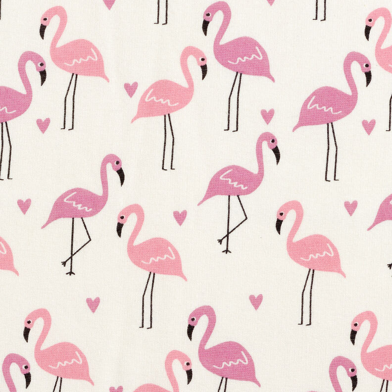 Alpine Fleece Flamingos in love – offwhite,  image number 1
