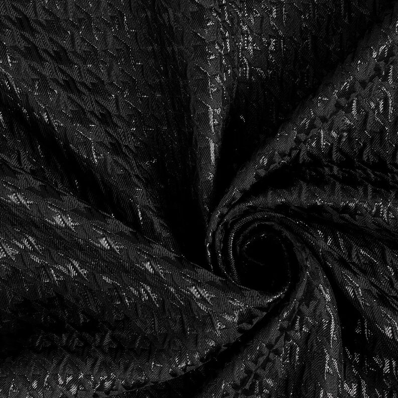 Cloqué Glitter houndstooth – black, image number 3