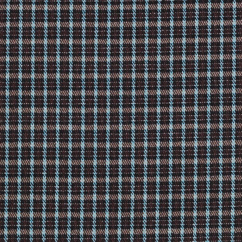 Viscose Blend Glitter Check – turquoise/black brown,  image number 1