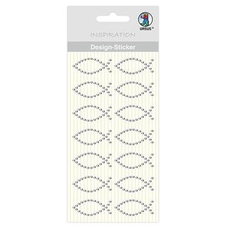 Baptism Design Stickers [ 14 pieces ] – silver metallic, 