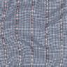 Cotton Jacquard Checks and flowers – ocean blue/white,  thumbnail number 2
