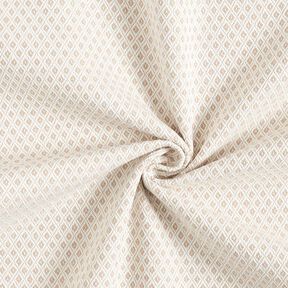 Decor Fabric Jacquard Small Diamonds – dark beige, 