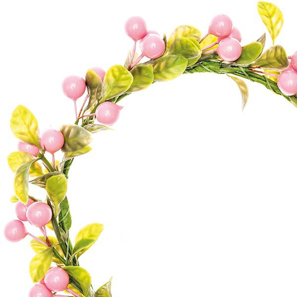 Decorative Floral Wreath with Berries [Ø 12 cm/ 17 cm] – pink/green,  image number 2