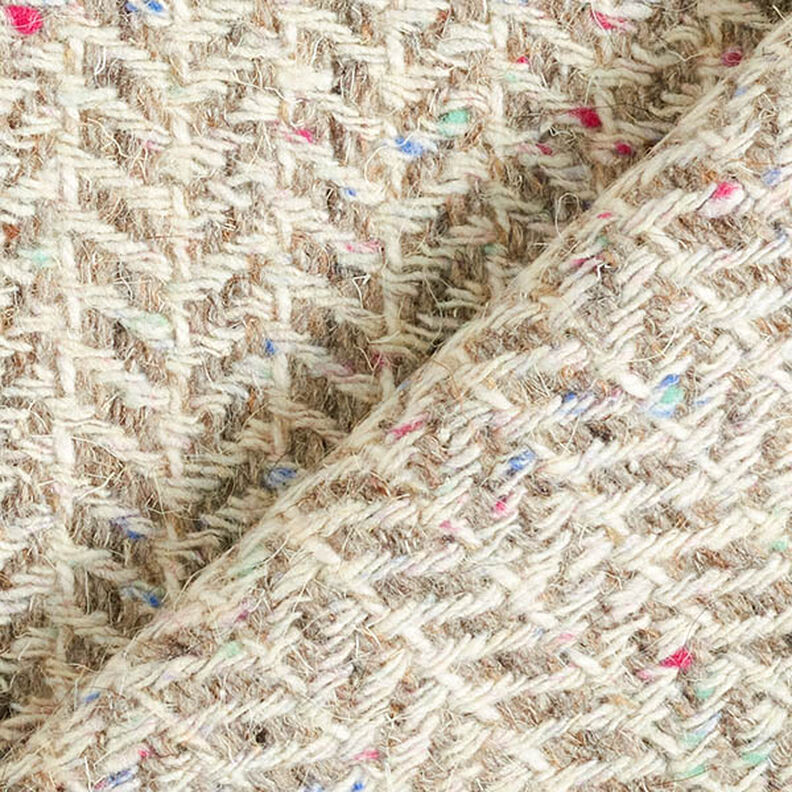 Herringbone Wool Blend Coating Fabric – taupe,  image number 4