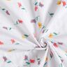 Fine Cotton Batiste embroidered flowers | Poppy Fabrics – white/neon orange,  thumbnail number 3