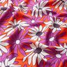 Satin expressive flowers – orange/red lilac,  thumbnail number 2