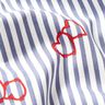 Stretch Poplin stripes and hearts – white/indigo,  thumbnail number 2