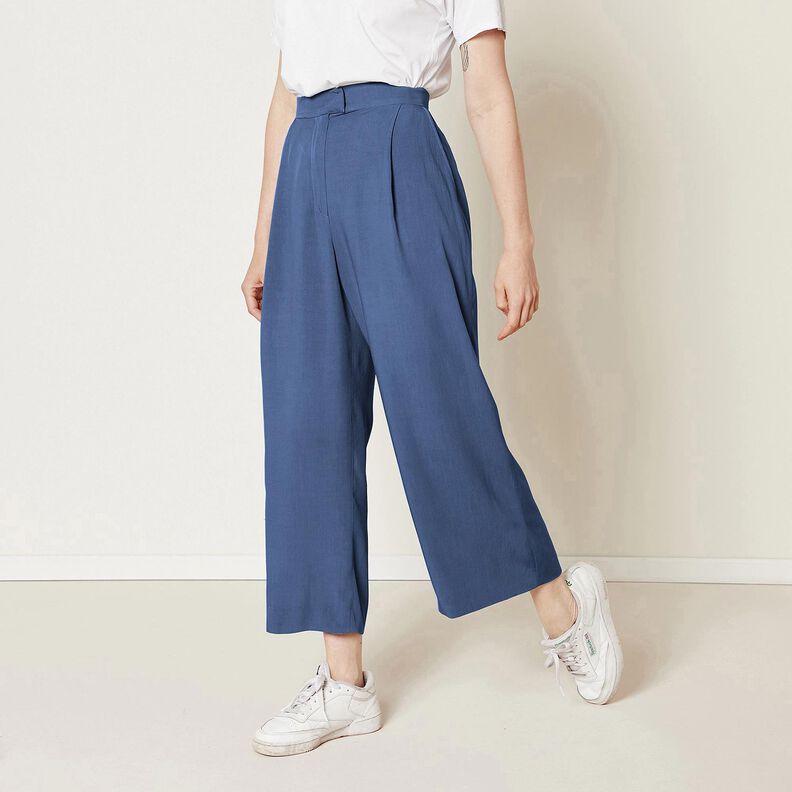 Linen fabric Ramie mix medium – blue grey, image number 8