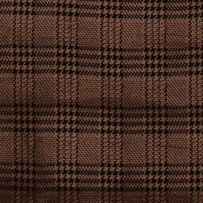Glen Plaid Velvet Jersey – chestnut/black, 