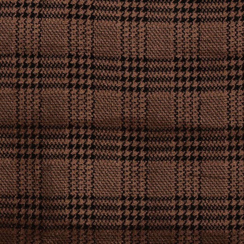 Glen Plaid Velvet Jersey – chestnut/black,  image number 1