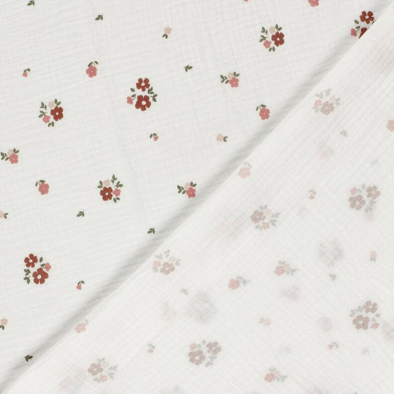 Double Gauze/Muslin Flowers – white, image number 4