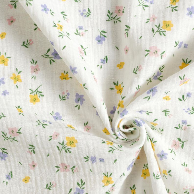 Double Gauze/Muslin little flowers | Poppy Fabrics – ivory,  image number 3