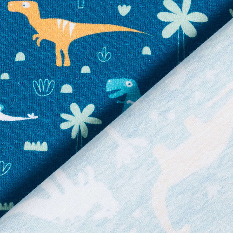 Dino World Cotton Jersey | PETIT CITRON – petrol,  image number 7