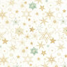 Cotton Poplin Large Stars – offwhite/gold,  thumbnail number 1