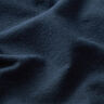 Plain cotton linen blend jersey – navy blue,  thumbnail number 2